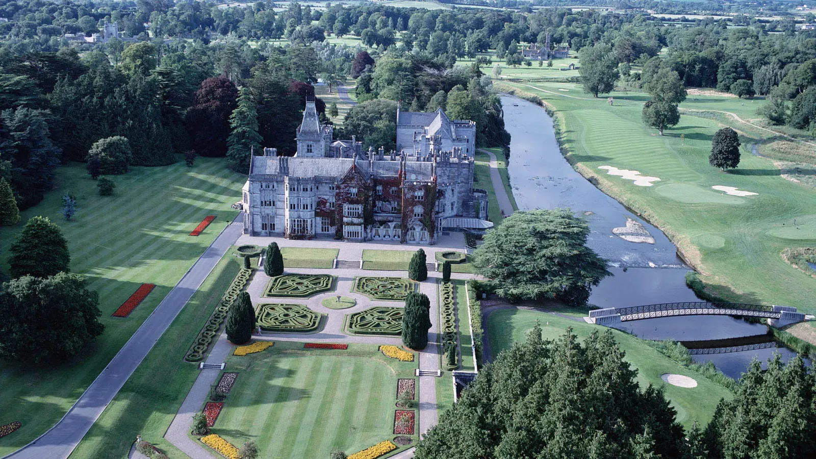 Adare Manor and its golf course from the air, photographed in 2010; the venue of the 2027 Ryder Cup