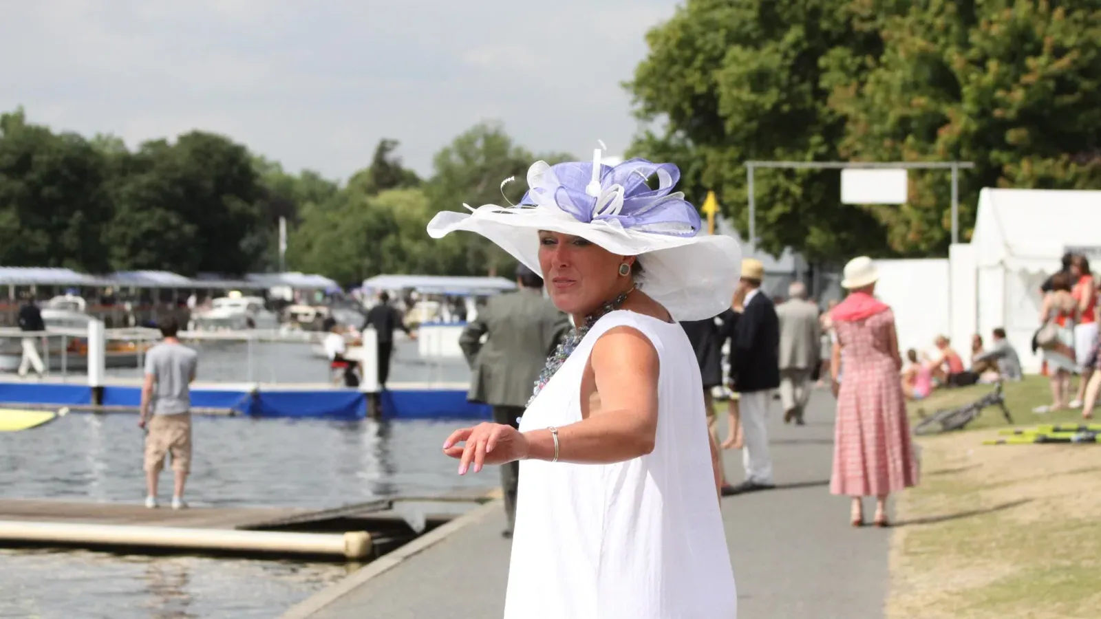 Spectators by the River Thames during Henley Royal Regatta in 2010