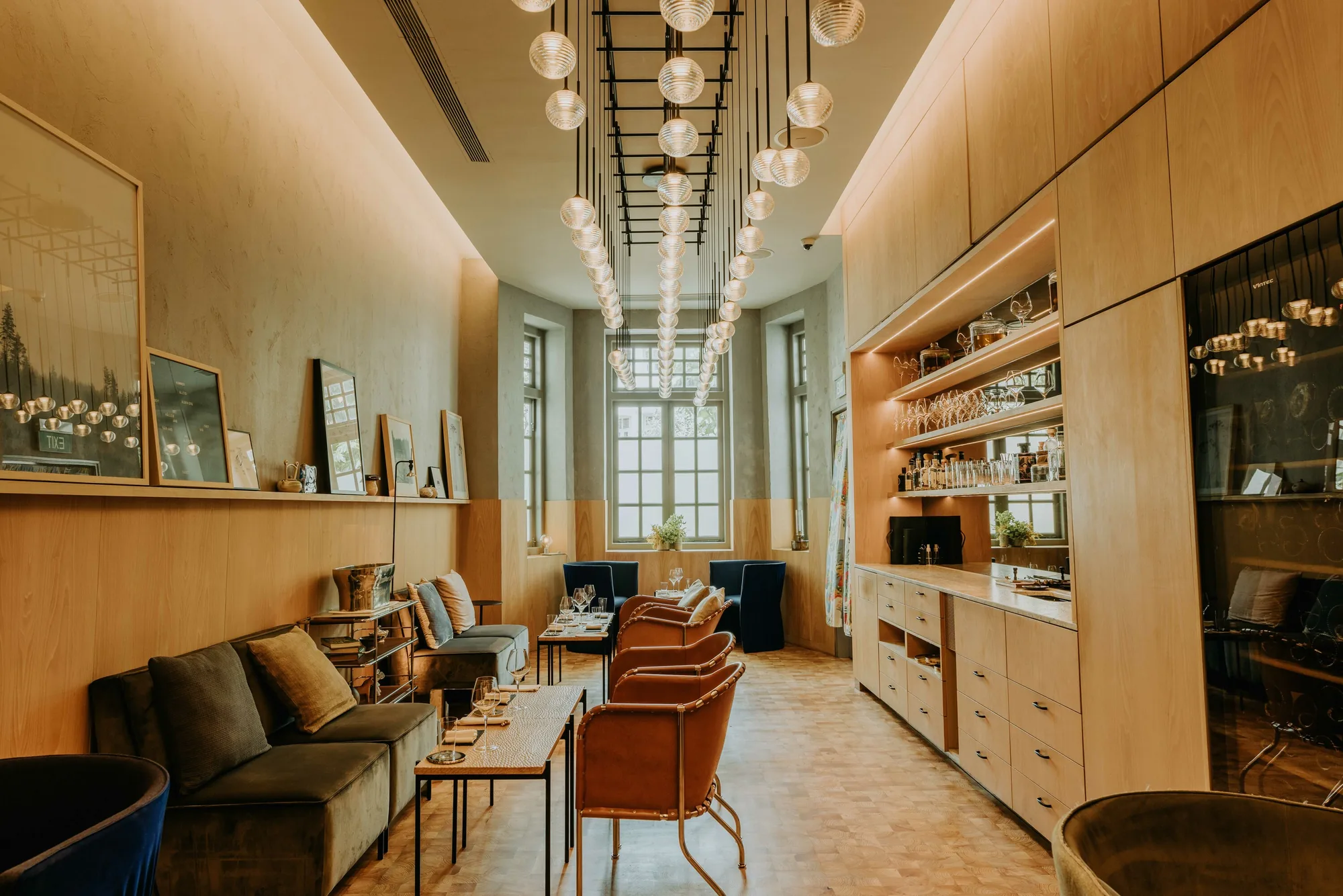 An elegant dining room prepared for an intimate experience